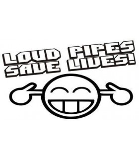 Car Tattoo Aufkleber JDM Smile Loud Pipes Save Lives