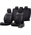Sitzbezug Comfortline VIP Velour Schwarz 11-teiliges universal Set Airbag tauglich
