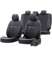 Sitzbezug Premium VollLeder Schwarz 11-teiliges universal Set Airbag tauglich