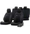 Sitzbezug Royal Velour Schwarz 11-teiliges universal Set Airbag tauglich