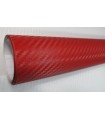 Design 3D Carbonfolie rot hell selbstklebend Premium 152cm x 30cm