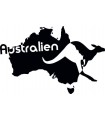 Car Tattoo Aufkleber Australien ausgefüllt mit Schrift