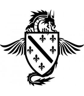 Car Tattoo Aufkleber Bosnien Wappen mit Drachen
