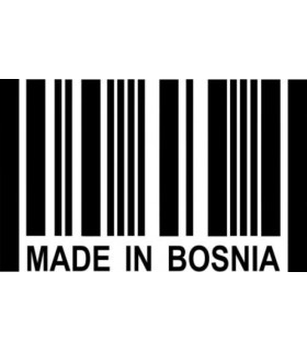 Car Tattoo Aufkleber Bosnien Made in Bosnia Strichcode