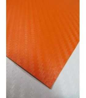 Design 3D Carbonfolie orange selbstklebend Premium 152cm x 200cm