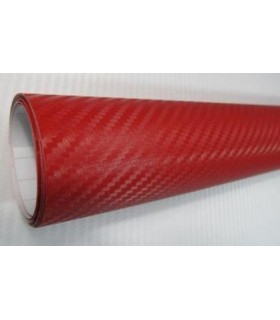 Design 3D Carbonfolie rot hell selbstklebend Premium 152cm x 200cm