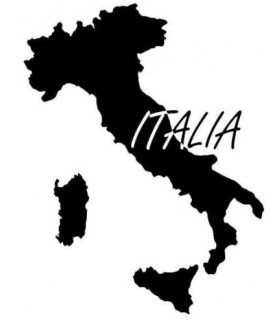 Car Tattoo Aufkleber Italien ausgefüllt mit Schrift