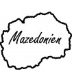 Car Tattoo Aufkleber Mazedonien Umriss mit Schrift
