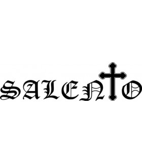 Car Tattoo Aufkleber Salento Schrift mit Kreuz