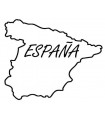 Car Tattoo Aufkleber Spanien Umriss mit Schrift