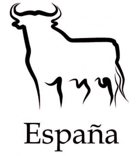 Car Tattoo Aufkleber Spanien Toro Stier mit Schrift