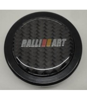 Horn Button Hupenknopf aus Carbon mit RALLIART Logo
