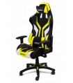 Bürostuhl Sportsitz Gaming Halbschalensitz von SPARCO Type Torino aus Kunstleder Schwarz Gelb