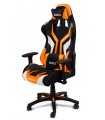 Bürostuhl Sportsitz Gaming Halbschalensitz von SPARCO Type Torino aus Kunstleder Schwarz Orange
