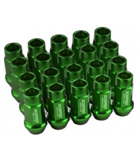 Alu Radmuttern Set (Lug Nuts) 20 Stück grün M12 x 1.25 Sickspeed