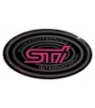 Subaru STi Oval pink Emblem Schwarz