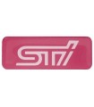 Subaru STi Rechteck weiss/pink Emblem