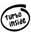 Car Tattoo Aufkleber Turbo inside Schrift
