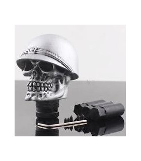 Schaltknauf Skeletor Totenkopf mit Helm silber