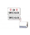 Swissklick Nummernhalter Hochformat. Glanzchrom