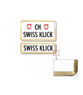 Swissklick Nummernhalter Hochformat. Gold Swissklick