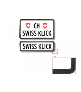 Swissklick Nummernhalter Hochformat. Schwarz Swissklick