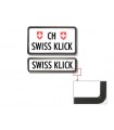 Swissklick Nummernhalter Hochformat. Schwarz