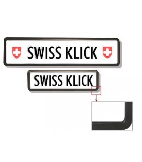 Swissklick Nummernhalter Langformat. Schwarz Swissklick