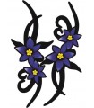Car Tattoo Aufkleber Flowers Tribal violett