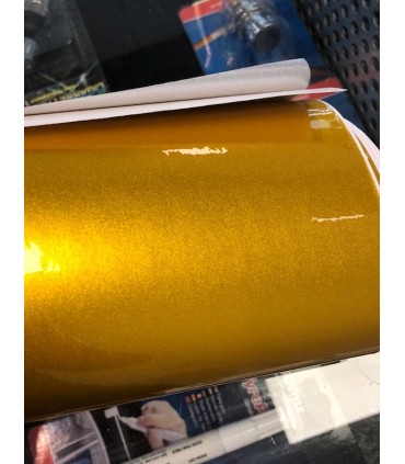 Gold Chrom Design Folie 152 cm x 300 cm hochglänzend mit Luftkanäle 