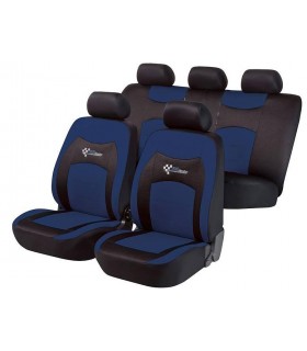 Universaler Sitzbezug Racing Design blau (Set) Airbag tauglich
