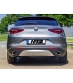 Alfa Romeo Stelvio Jg. 2016- NAP Auspuffanlage ab Kat mit Klappen li-re Endrohr 130mm