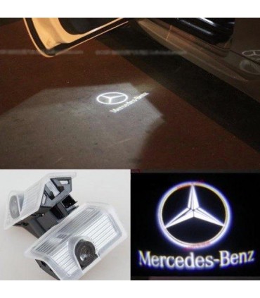 Mercedes C-Klasse Limo Jg. 2014- Einstiegsbeleuchtung - Türbeleuchtung mit  Mercedes-Logo