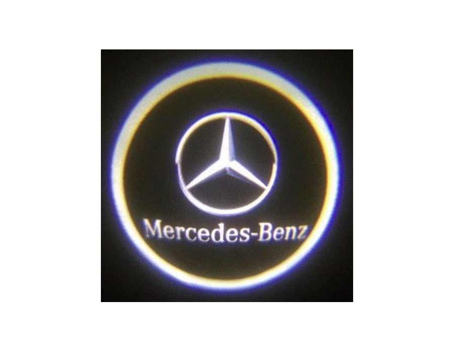 Mercedes C-Klasse Limo Jg. 2014- Einstiegsbeleuchtung - Türbeleuchtung mit  Mercedes-Logo