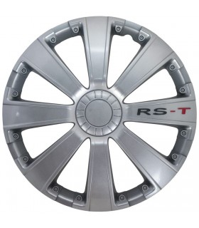 4er Set Radkappen - Radzierblenden RS-T Design 15 Zoll Silber