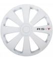 4er Set Radkappen - Radzierblenden RS-T Design 16 Zoll Weiss