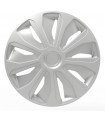 4er Set Radkappen - Radzierblenden Platin Design 14 Zoll Silber
