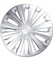 4er Set Radkappen - Radzierblenden Multi Design 13 Zoll Silber