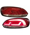 VW Scirocco Jg. 2008-2014 Heckleuchten Set LightTube Rot - Chrom mit Lauflicht Blinker