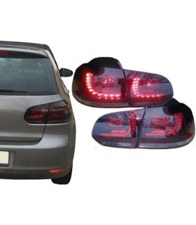 VW Golf 6 LED Heckleuchten Klarglas NEW GTi Look Rot- Smoke