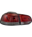 VW Golf 6 LED Heckleuchten Klarglas Rot/Smoke inkl. LED Blinker