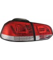 VW Golf 6 LED Heckleuchten Klarglas Rot/Chrom inkl. LED Blinker