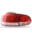 VW Golf 6 LED Heckleuchten Klarglas Rot/Chrom