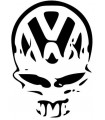 Car Tattoo Aufkleber VW Skull I