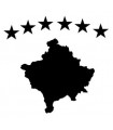 Car Tattoo Aufkleber Kosovo mit Sternen (2 Stück)