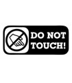 Car Tattoo Aufkleber Do not touch (nicht berühren)