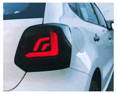 VW Polo Jg. 2009-2014 Heckleuchten Set LightTube Smoke mit Lauflicht Blinker